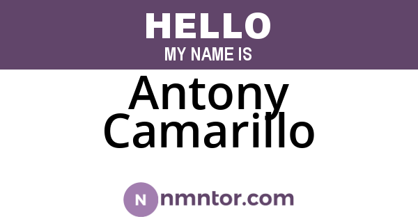 Antony Camarillo