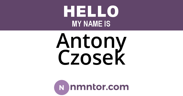 Antony Czosek