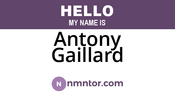 Antony Gaillard