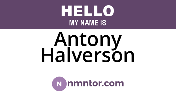 Antony Halverson