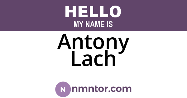 Antony Lach