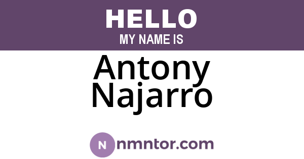 Antony Najarro
