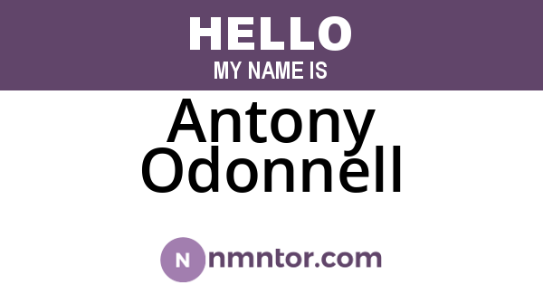 Antony Odonnell