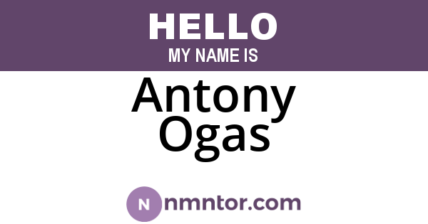 Antony Ogas