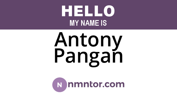 Antony Pangan