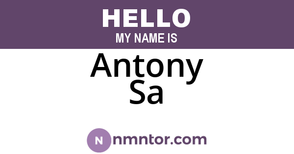 Antony Sa