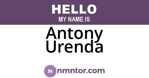 Antony Urenda