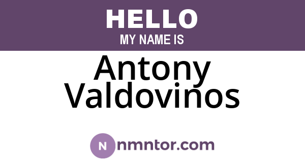 Antony Valdovinos