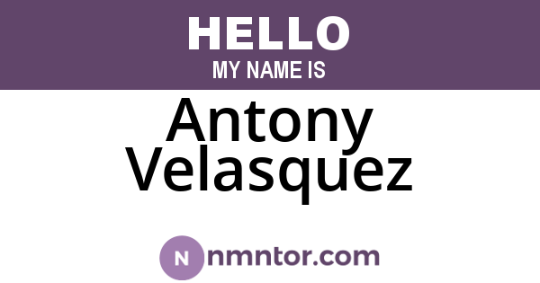 Antony Velasquez