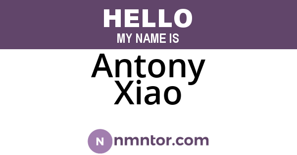 Antony Xiao