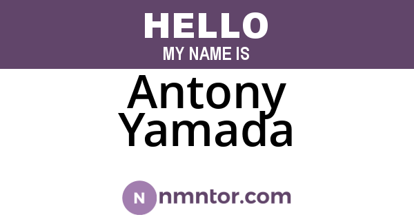 Antony Yamada