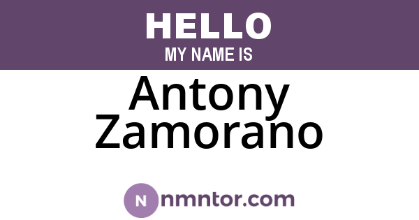 Antony Zamorano