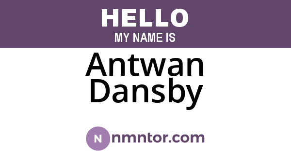 Antwan Dansby