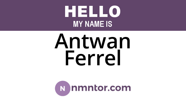 Antwan Ferrel