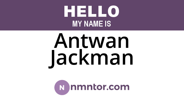 Antwan Jackman