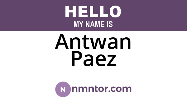 Antwan Paez