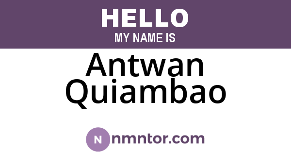 Antwan Quiambao