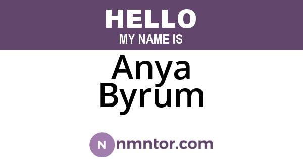 Anya Byrum