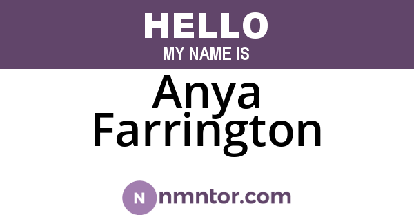 Anya Farrington