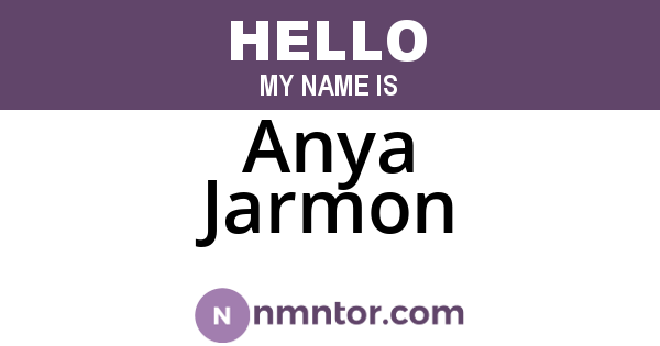 Anya Jarmon