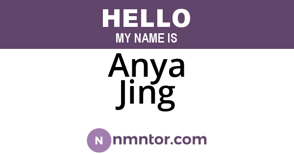 Anya Jing