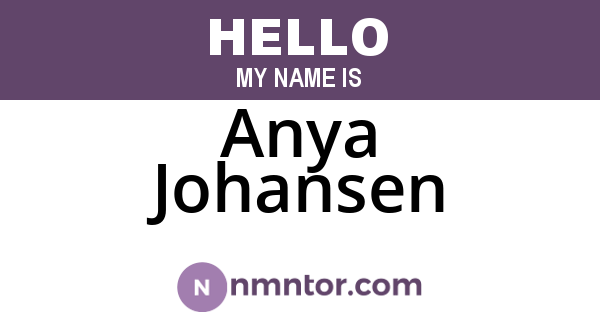 Anya Johansen