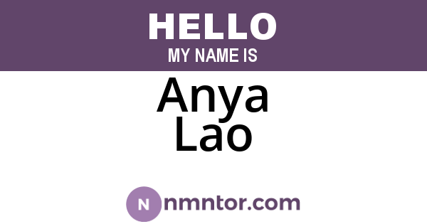 Anya Lao