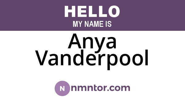 Anya Vanderpool
