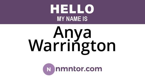 Anya Warrington