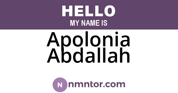 Apolonia Abdallah