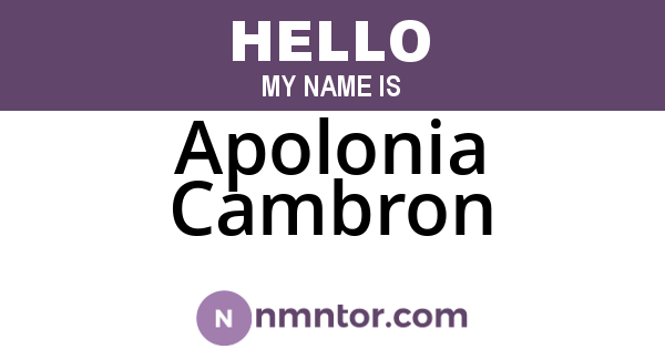 Apolonia Cambron