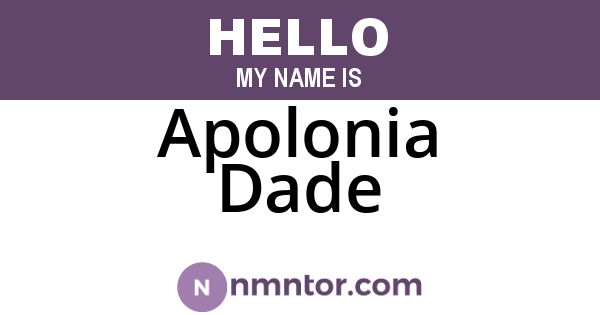 Apolonia Dade