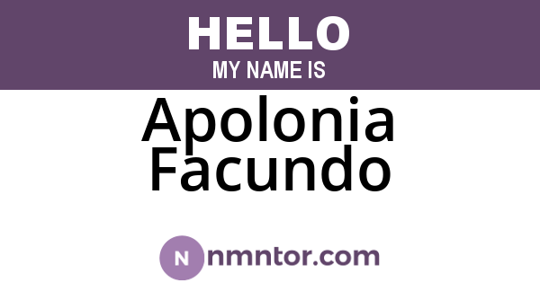Apolonia Facundo