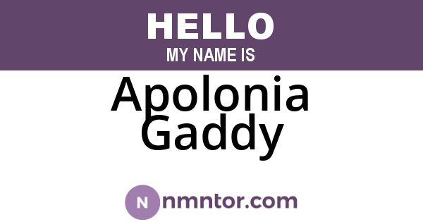 Apolonia Gaddy