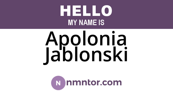 Apolonia Jablonski