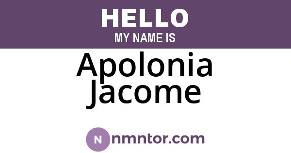 Apolonia Jacome