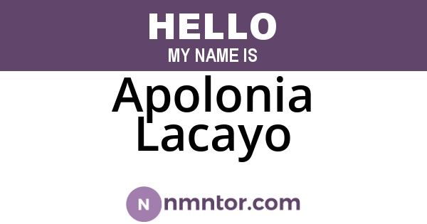 Apolonia Lacayo