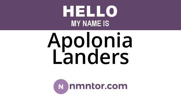 Apolonia Landers