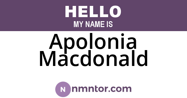 Apolonia Macdonald