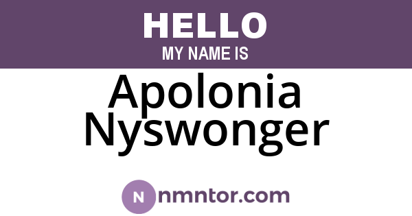 Apolonia Nyswonger