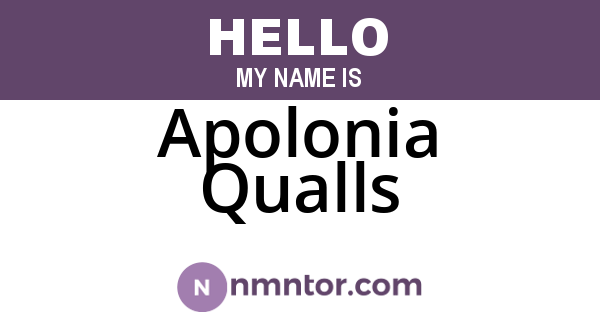 Apolonia Qualls