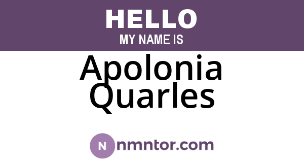 Apolonia Quarles