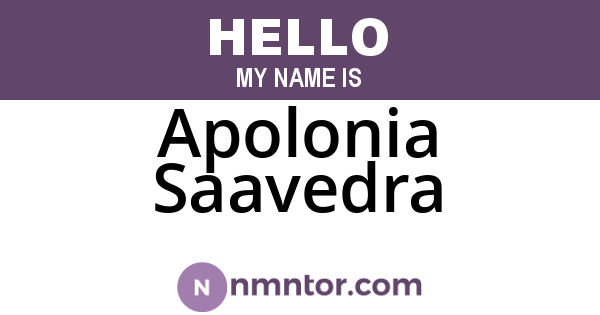 Apolonia Saavedra