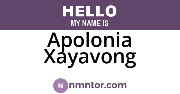 Apolonia Xayavong