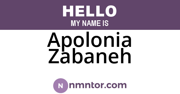 Apolonia Zabaneh
