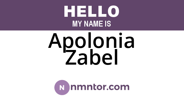 Apolonia Zabel
