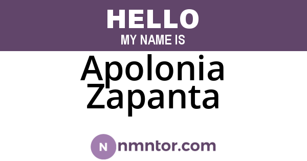 Apolonia Zapanta