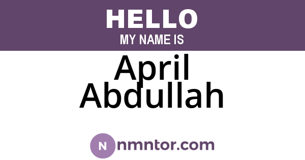 April Abdullah