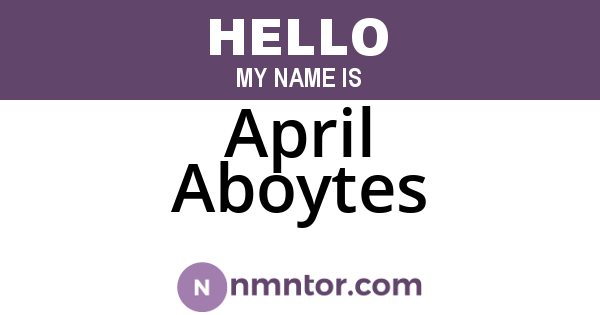 April Aboytes