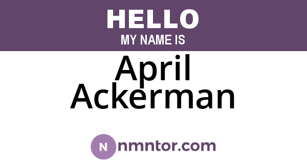 April Ackerman